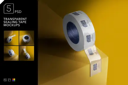 Premium Realistic Tape Mockup