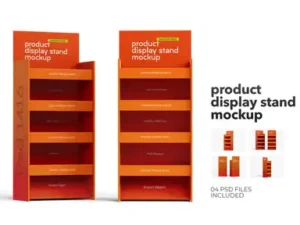 cover image product display stand mockup