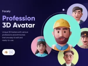 cover image profession 3d avatar character facely v2