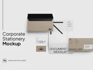 cover image professional stationery branding mockup