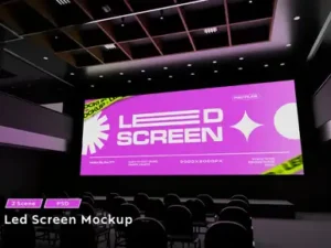 cover image projector screen mockup