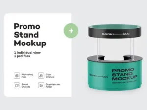 cover image promo stand mockup