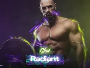 cover image radiant glow photoshop action