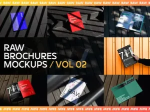 cover image raw brochures mockups vol 2