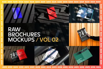 Raw Brochures Mockups Vol 2