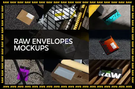 Raw Envelopes Mockups