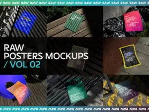 cover image raw posters mockups vol 2