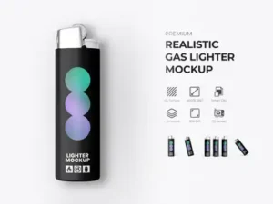 cover image realistic gas lighter mockup