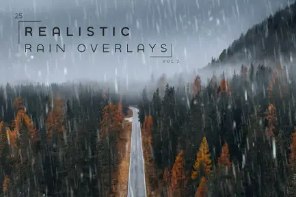 Adobe Photoshop Backgrounds Photo Overlay Bundle - 102 Overlays 4 cover image realistic rain overlays vol 2