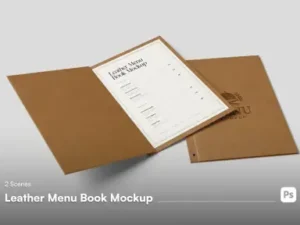cover image restaurant menu book mockup