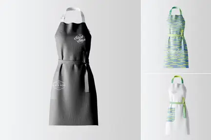 Restaurant and Home Kitchen Apron Mockup-03