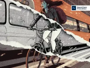 cover image ripped paper photo effect