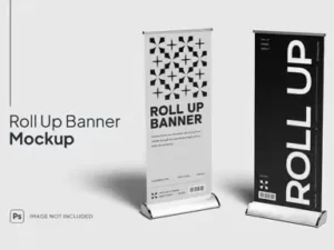 cover image roll banner mockup