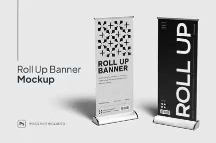 Roll Banner Mockup by simplestudios