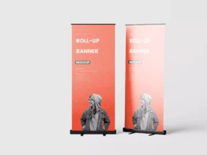 cover image roll up banner mockups