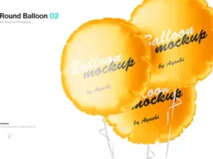 cover image round balloons mockup