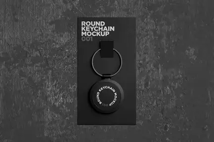 Round Keychain Mockup 001