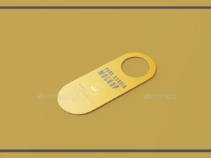 cover image rounded door hanger mockup