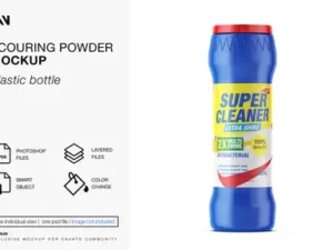 cover image scouring powder bottle mockup