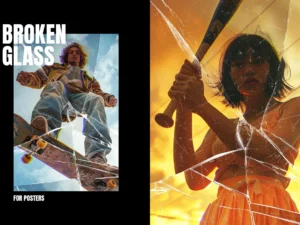 cover image scratched glass poster effect