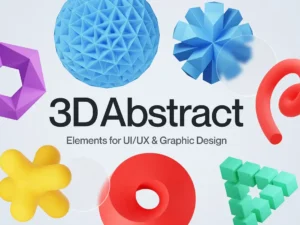 cover image shapely abstract shape 3d icon set