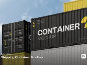 cover image shipping container mockup