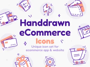 cover image shoply e commerce icon illustration set