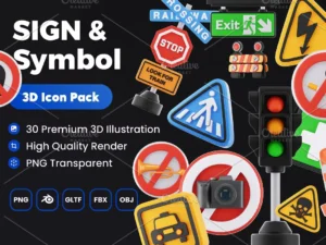 cover image sign symbol 3d illustration