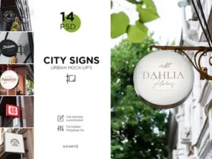 cover image signs mock up shopping and cafe