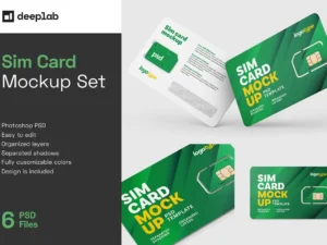 cover image sim card mockup set