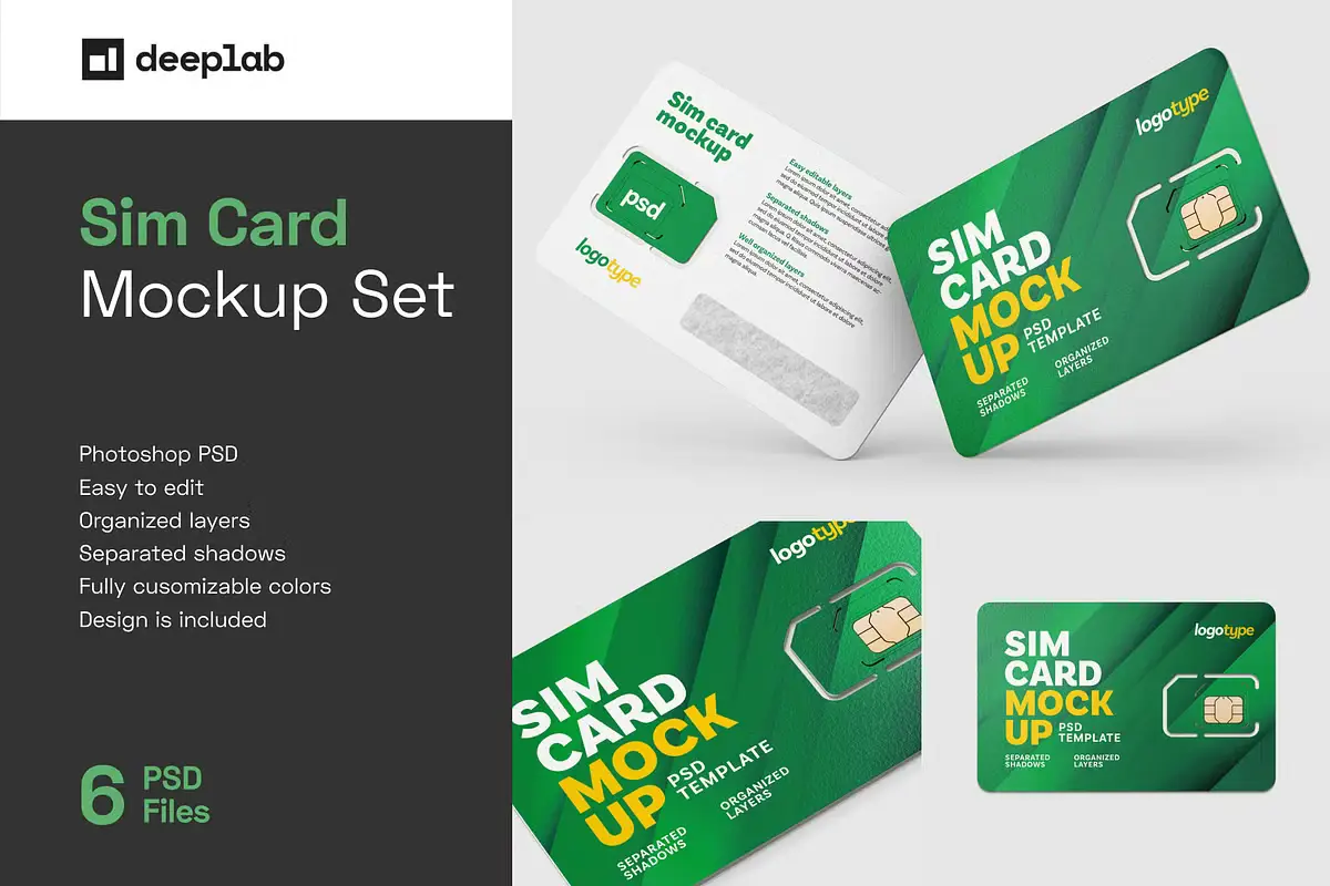 Sim Card Mockup Set
