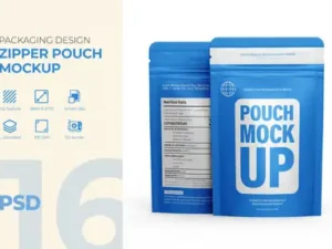 cover image small zipper pouch packaging design mockup