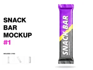 cover image snack bar package mock up long