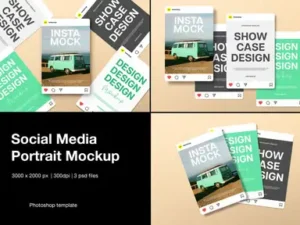 cover image social media portrait mockup