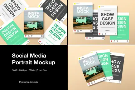 Social Media Portrait Mockup