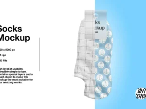 cover image socks mockup psd