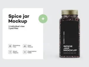 cover image spice jar with black pepper mockup