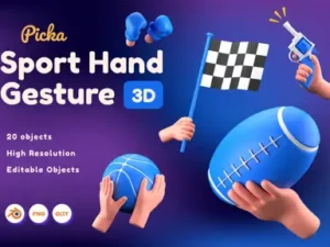 cover image sport hand gesture 3d