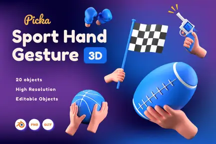 Sport Hand Gesture 3D