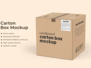 cover image square carton box mockup