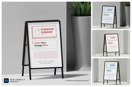 Standing Signage Mockup