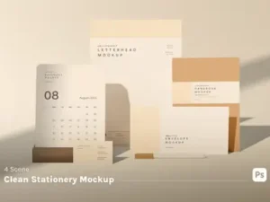 cover image stationery branding mockup japanese style