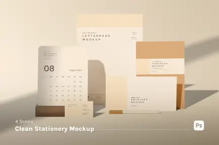 Stationery Branding Mockup Japanese Style