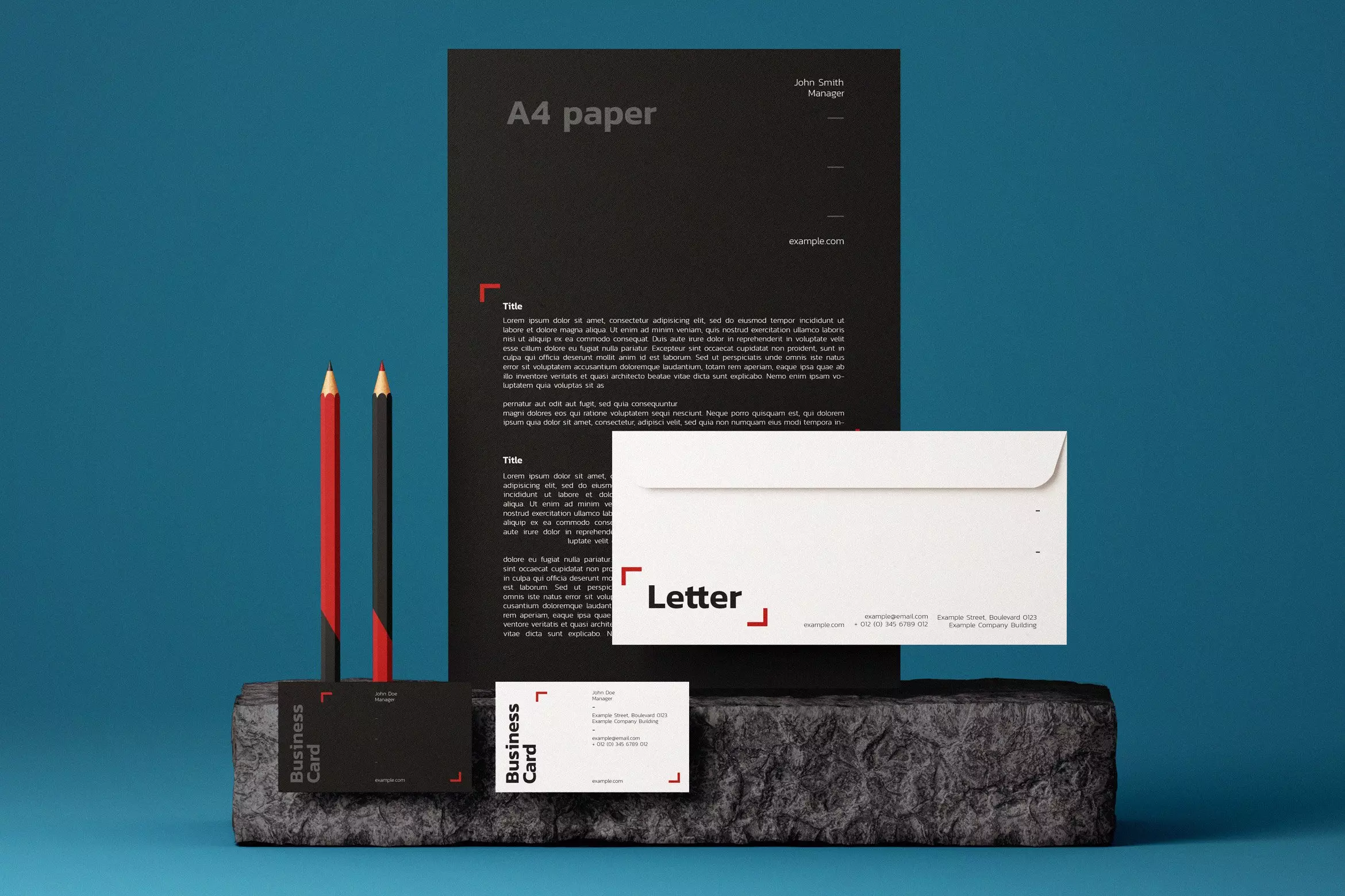 Stationery Mock-Up Template