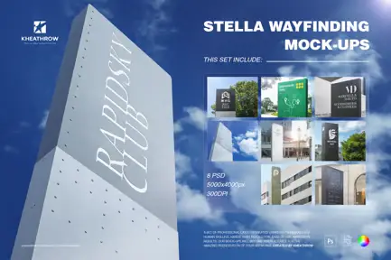 Stella Wayfinding Mock Ups