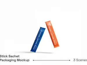 cover image stick sachet packaging mockup