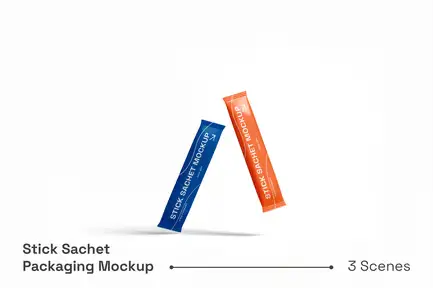 Stick Sachet Packaging Mockup