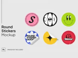 cover image sticker mockup
