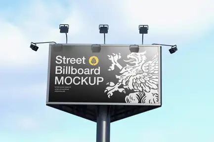Street Billboard Mockup