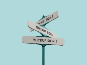 cover image street sign mockups